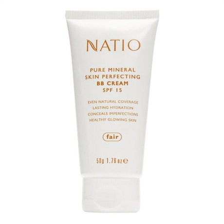 Natio Pure Mineral Skin Perfecting BB Cream SPF 15 Fair 50g - Cosmetics Fragrance Direct-9316542130015