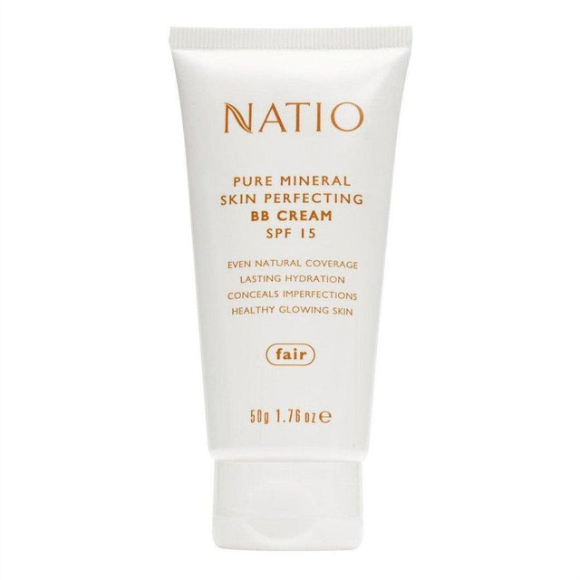 Natio Pure Mineral Skin Perfecting BB Cream SPF 15 Fair 50g - Cosmetics Fragrance Direct-9316542130015