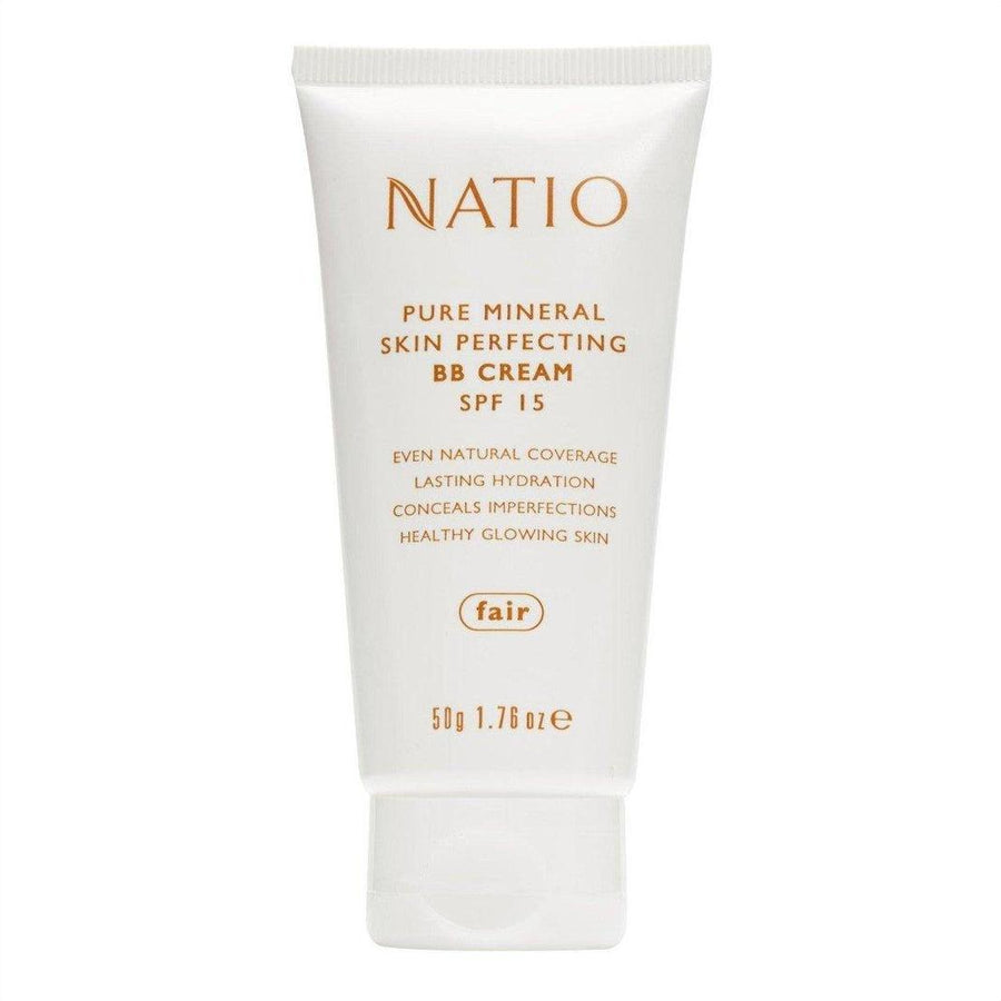 Natio Pure Mineral Skin Perfecting BB Cream SPF 15 Fair 50g - Cosmetics Fragrance Direct-9316542130015
