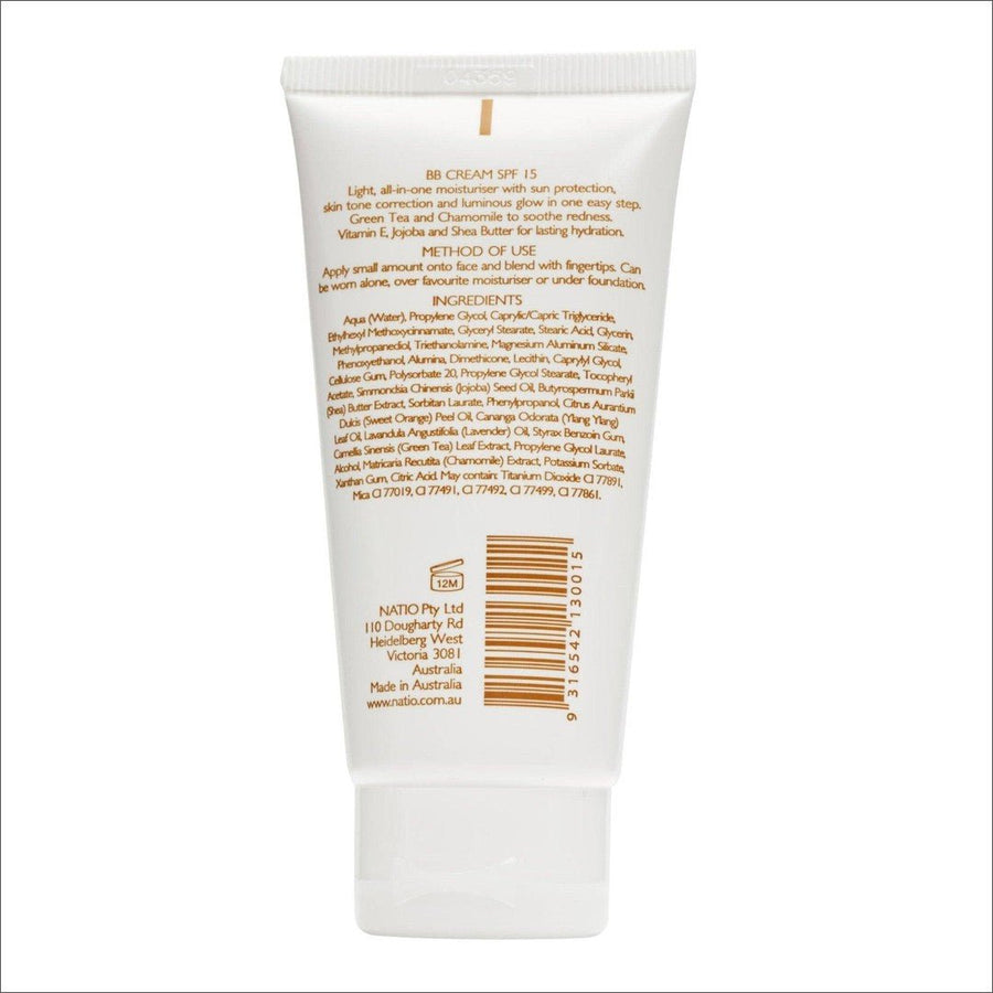 Natio Pure Mineral Skin Perfecting BB Cream SPF 15 Fair 50g - Cosmetics Fragrance Direct-9316542130015