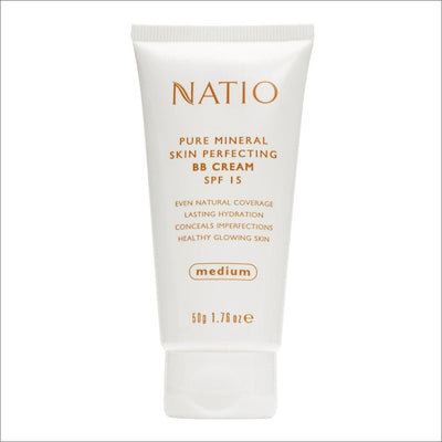 Natio Pure Mineral Skin Perfecting BB Cream SPF 15 Medium 50g - Cosmetics Fragrance Direct-9316542130022