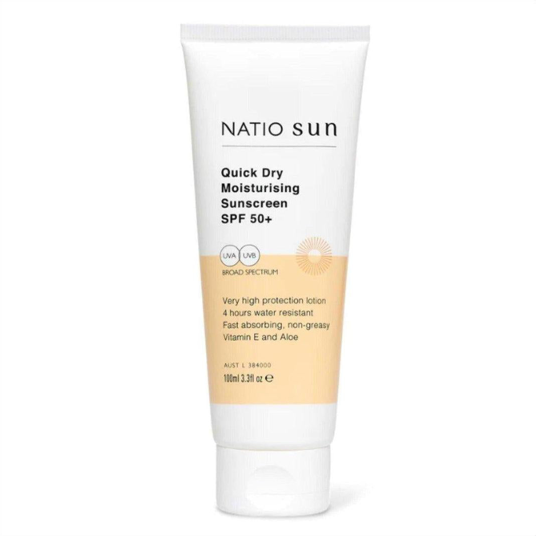 Natio Quick Dry Moisturising Sunscreen SPF 50+ 100ml