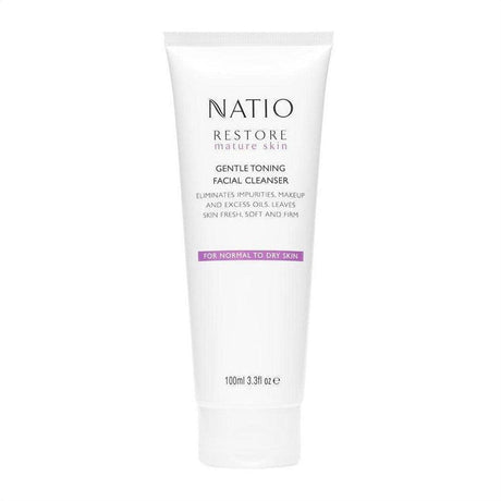 Natio Restore Gentle Toning Facial Cleanser 100ml - Cosmetics Fragrance Direct-9316542145149
