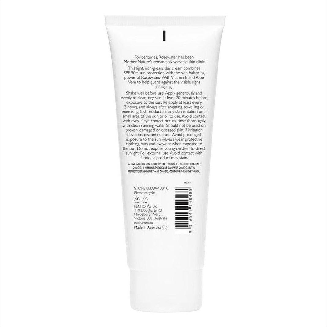 Natio Rosewater Hydration Moisture Balance Day Cream SPF 50+ 90ml - Cosmetics Fragrance Direct-9316542148485