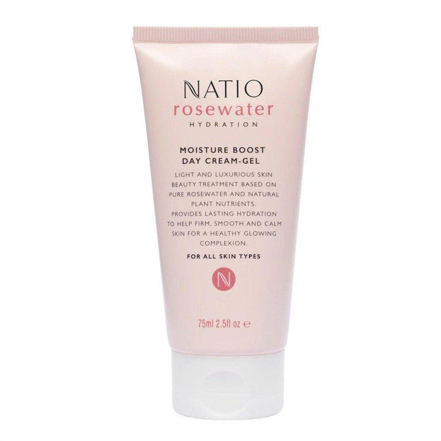 Natio Rosewater Hydration Moisture Boost Day Cream-Gel 75ml - Cosmetics Fragrance Direct-9316542140144