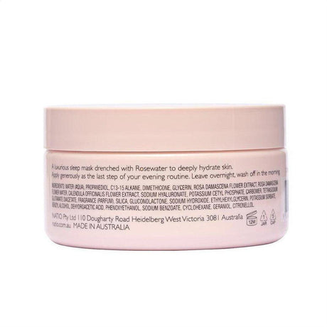 Natio Rosewater Hydration Moisture Gel Sleeping Mask 100g - Cosmetics Fragrance Direct-9316542144708