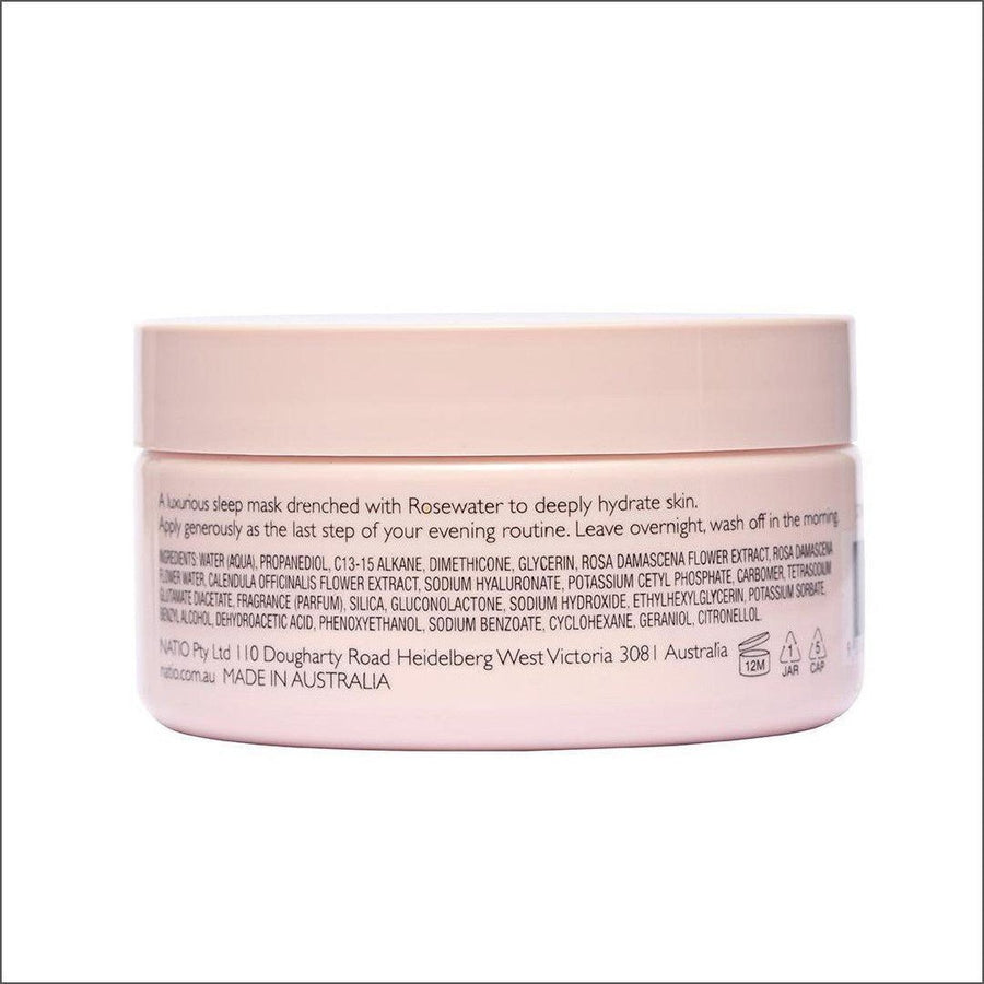 Natio Rosewater Hydration Moisture Gel Sleeping Mask 100g - Cosmetics Fragrance Direct-9316542144708