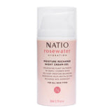 Natio Rosewater Hydration Moisture Recharge Night Cream-Gel 80ml - Cosmetics Fragrance Direct-9316542140151
