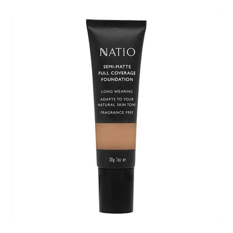 Natio Semi Matte Full Coverage Foundation Hazelnut 30g - Cosmetics Fragrance Direct-9316542144951