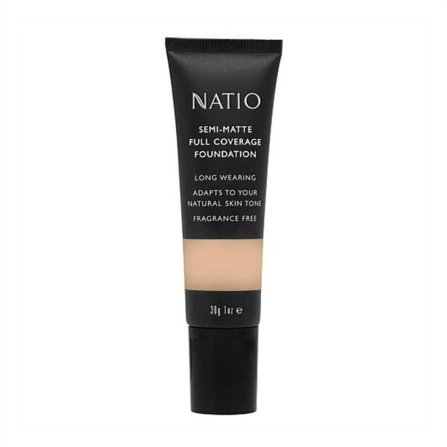 Natio Semi-Matte Full Coverage Foundation - Vanilla 30g - Cosmetics Fragrance Direct-9316542144890