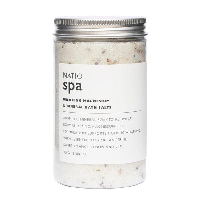Natio Spa Relaxing Magnesium & Mineral Bath Salts 350g - Cosmetics Fragrance Direct-9316542144630