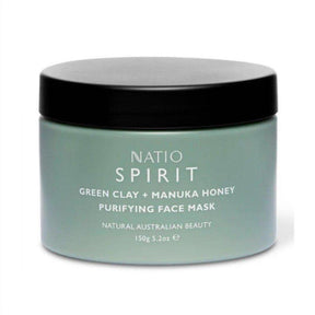 Natio Spirit Green Clay & Manuka Honey Purifying Face Mask 150g - Cosmetics Fragrance Direct-9316542144531
