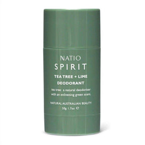 Natio Spirit Tea Tree & Lime Deodorant 50g - Cosmetics Fragrance Direct-9316542144555