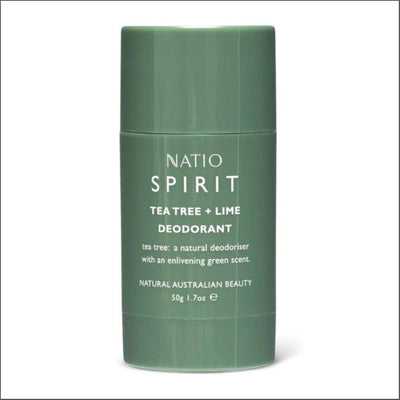 Natio Spirit Tea Tree & Lime Deodorant 50g - Cosmetics Fragrance Direct-9316542144555