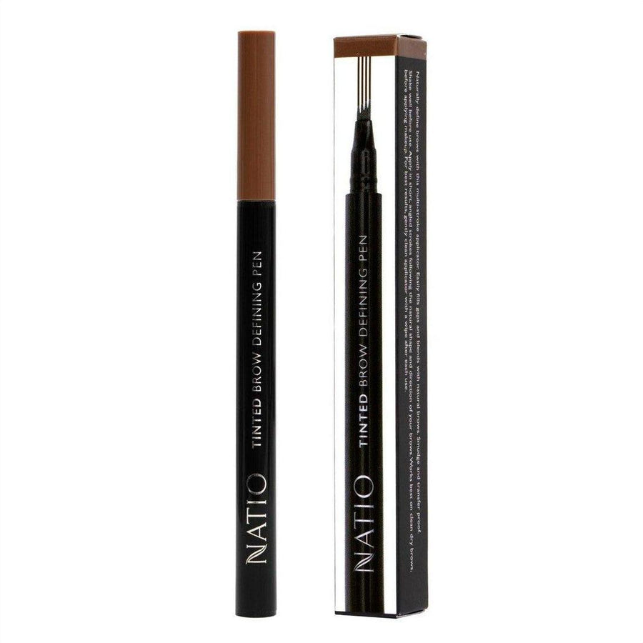 Natio Tinted Brow Defining Pen Medium Brown - Cosmetics Fragrance Direct-9316542147259