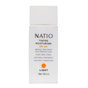 Natio Tinted Moisturiser SPF 50+ Light 50ml - Cosmetics Fragrance Direct-9316542134402