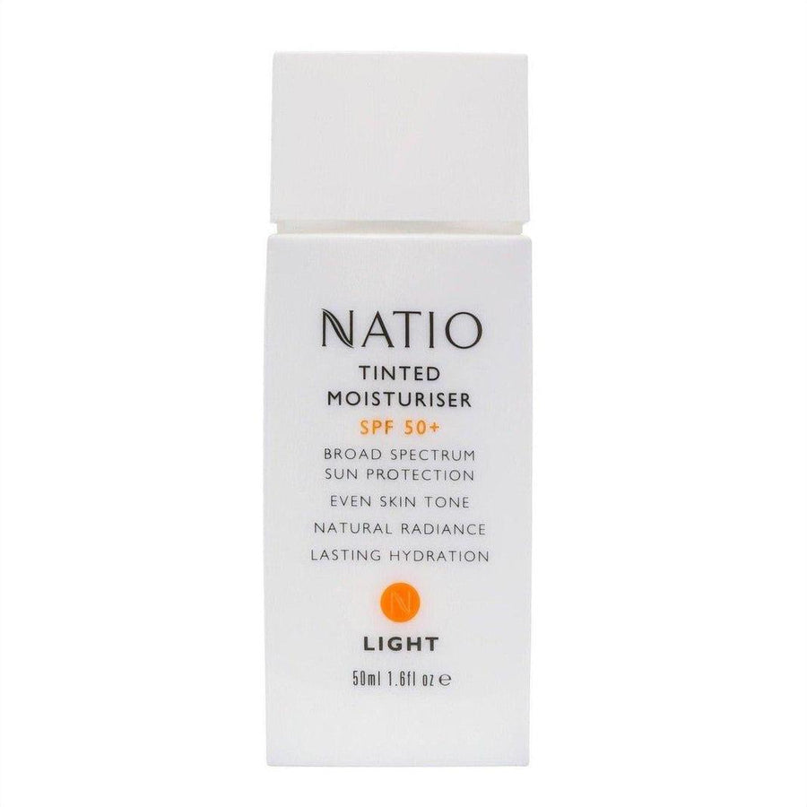 Natio Tinted Moisturiser SPF 50+ Light 50ml - Cosmetics Fragrance Direct-9316542134402