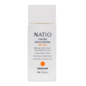 Natio Tinted Moisturiser SPF 50+ Medium 50ml - Cosmetics Fragrance Direct-9316542134419