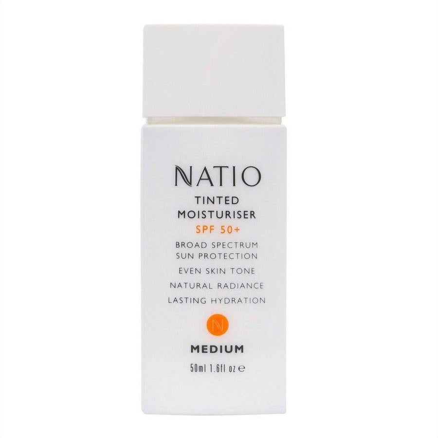 Natio Tinted Moisturiser SPF 50+ Medium 50ml - Cosmetics Fragrance Direct-9316542134419