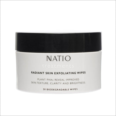 Natio Treatments Radiant Skin Exfoliating Wipes 30 wipes - Cosmetics Fragrance Direct-9316542145132