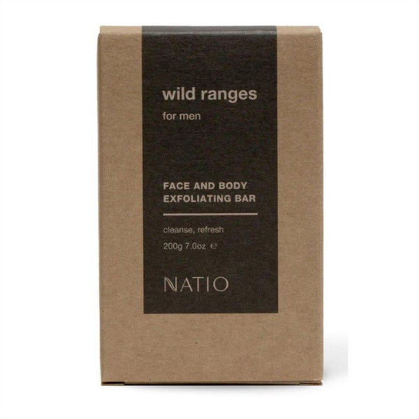 Natio Wild Ranges For Men Face And Body Exfoliating Bar 200g