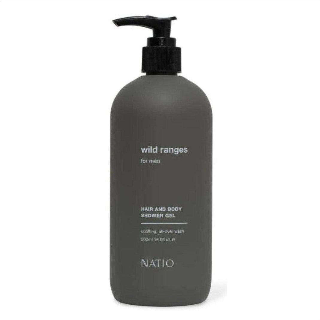 Natio Wild Ranges For Men Hair And Body Shower Gel 500ml - Cosmetics Fragrance Direct-9316542149123