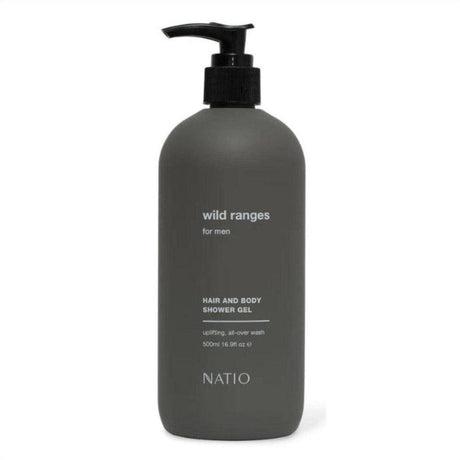 Natio Wild Ranges For Men Hair And Body Shower Gel 500ml - Cosmetics Fragrance Direct-9316542149123