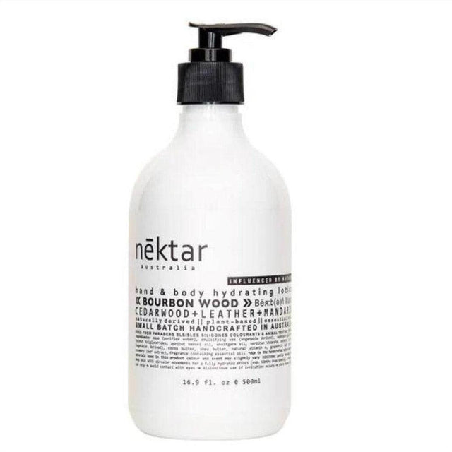 nēktar Bourbon Wood Hand & Body Hydrating Lotion 500ml - Cosmetics Fragrance Direct-9351624004013