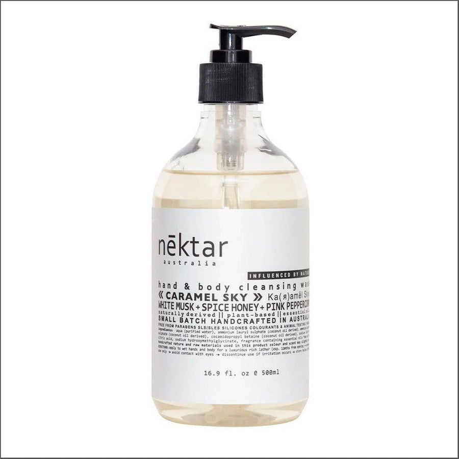 nēktar Caramel Sky Hand & Body Cleansing Wash 500ml - Cosmetics Fragrance Direct-9351624004020