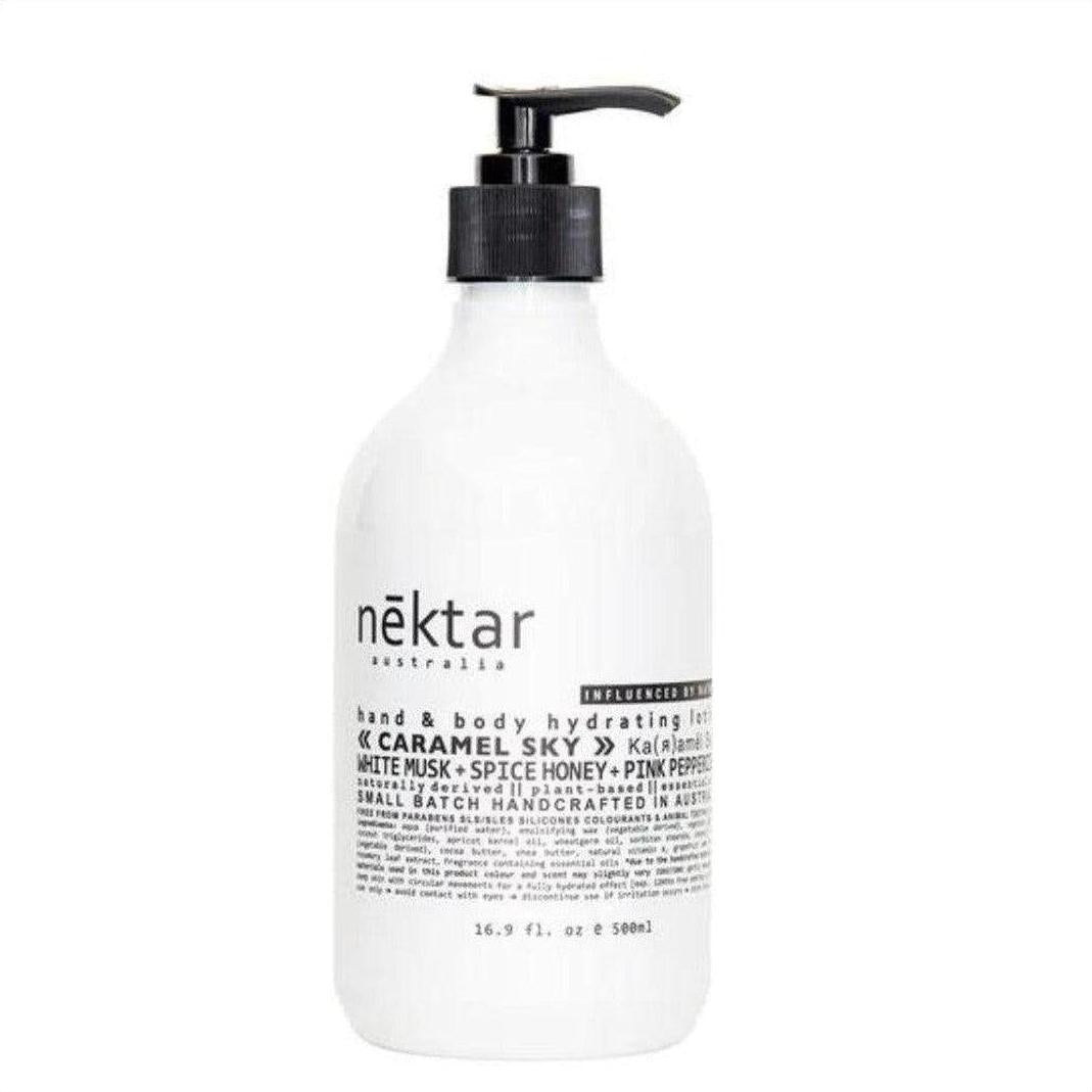 nēktar Caramel Sky Hand & Body Hydrating Lotion 500ml