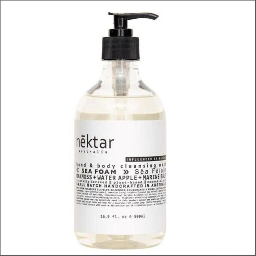 nēktar Sea Foam Hand & Body Cleansing Wash 500ml - Cosmetics Fragrance Direct-9351624004037