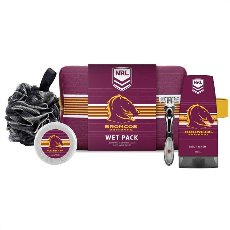 NRL Brisbane Broncos Toiletry Bag Gift Set - Cosmetics Fragrance Direct-08330036