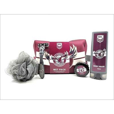 NRL Manly Sea Eagles Toiletry Bag Gift Set - Cosmetics Fragrance Direct-9349830024598