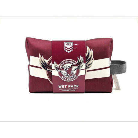 NRL Manly Sea Eagles Toiletry Bag Gift Set - Cosmetics Fragrance Direct-9349830024598