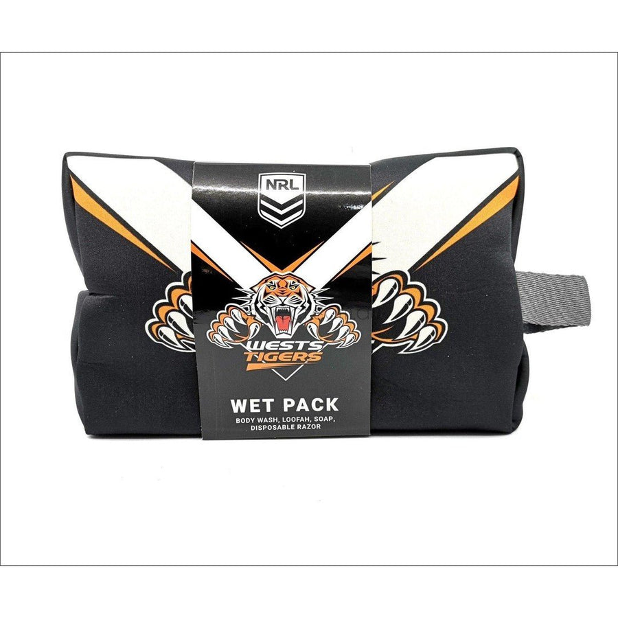NRL Wests Tigers Toiletry Bag Gift Set - Cosmetics Fragrance Direct-9349830024574