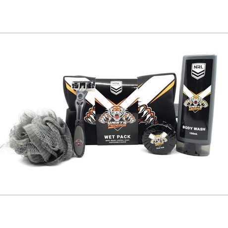 NRL Wests Tigers Toiletry Bag Gift Set - Cosmetics Fragrance Direct-9349830024574