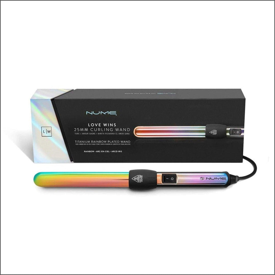 NuMe Love Wins Curling Wand Rainbow 25mm - Cosmetics Fragrance Direct-817845015072