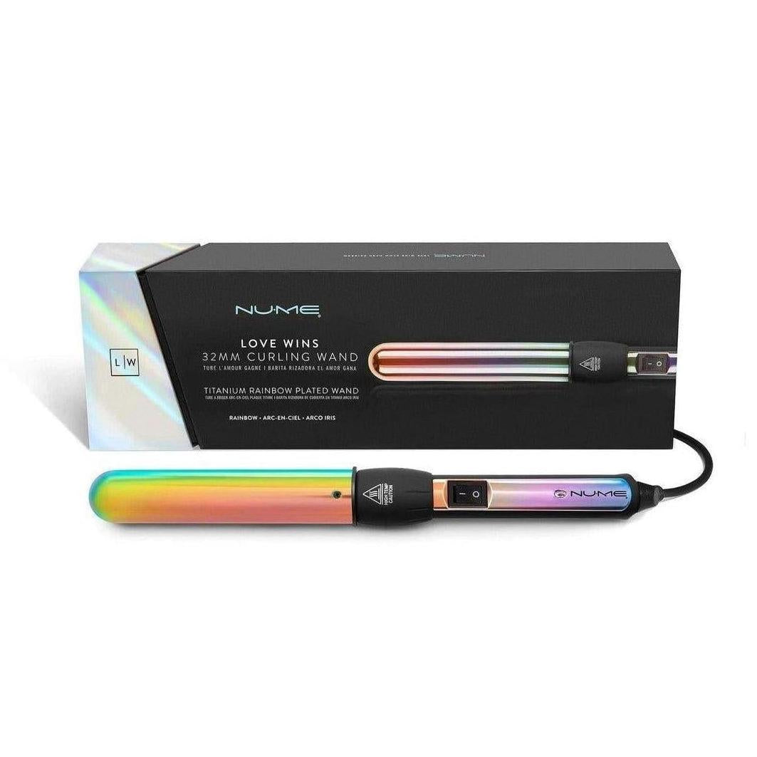 NuMe Love Wins Curling Wand Rainbow 32mm