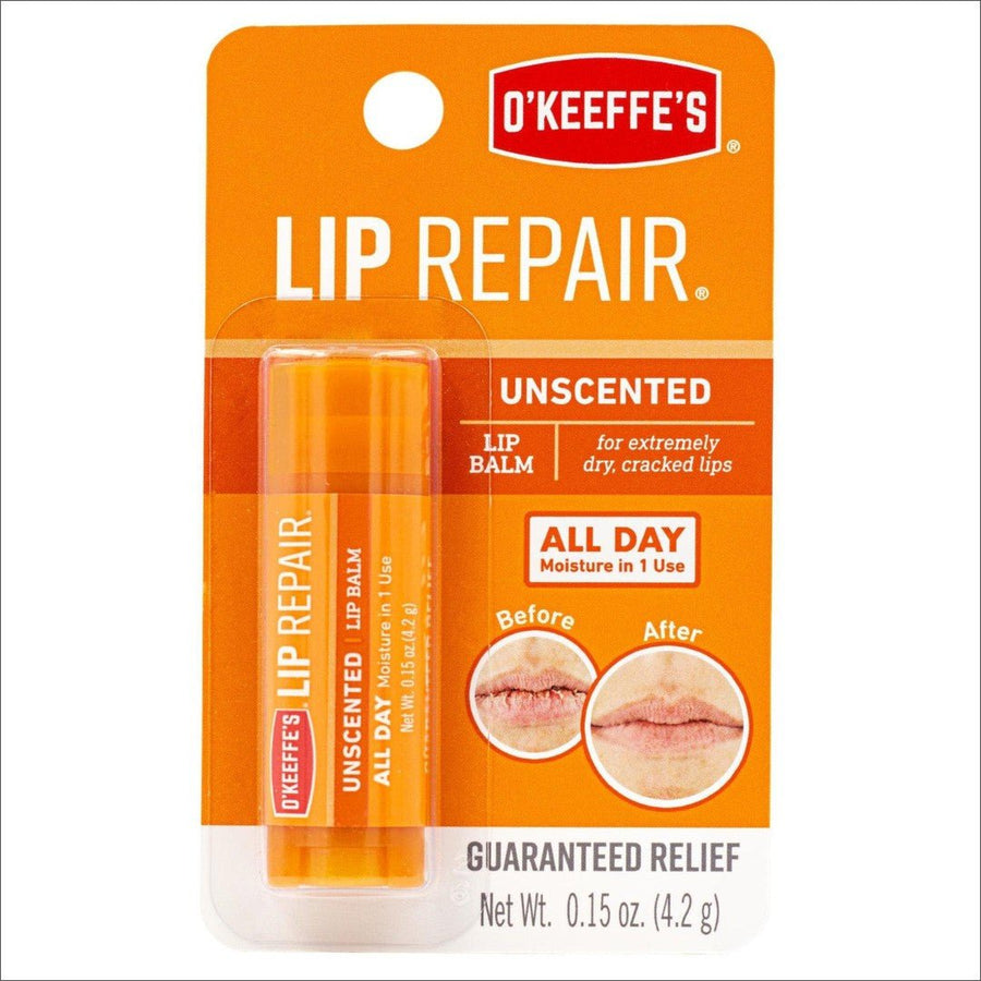 O'Keeffe's Lip Repair Unscented 4.2g - Cosmetics Fragrance Direct-0722510070013