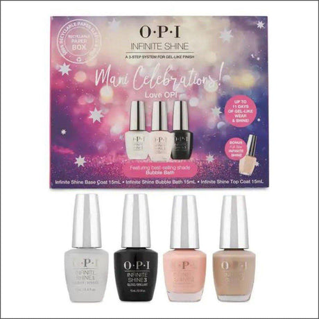 OPI Infinite Shine Mani Celebrations Love OPI Bubble Bath Gift Set - Cosmetics Fragrance Direct-4064665092547