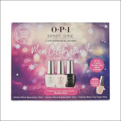 OPI Infinite Shine Mani Celebrations Love OPI Bubble Bath Gift Set - Cosmetics Fragrance Direct-4064665092547