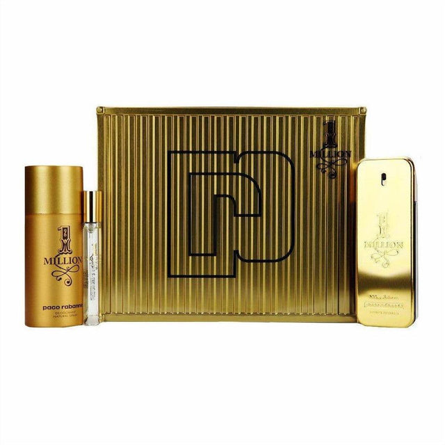 Paco Rabanne 1 Million Eau De Toilette 100ml 3 Piece Gift Set - Cosmetics Fragrance Direct-49001524