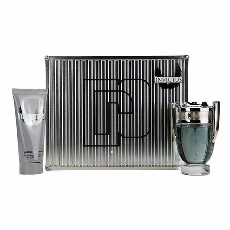 Paco Rabanne Invictus Eau De Toilette 100ml 2 Piece Gift Set - Cosmetics Fragrance Direct-19313716