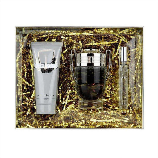 Paco Rabanne Invictus Eau De Toilette 100ml 3 Piece Gift Set - Cosmetics Fragrance Direct-86211380