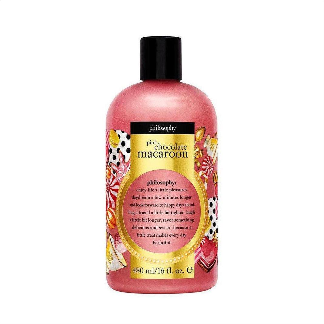 Philosophy Pink Chocolate Macaroon Shampoo, Shower Gel  & Bubble Bath