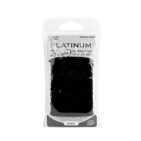 Platinum Ponytail Tubes Small 24 Piece Black - Cosmetics Fragrance Direct-9313312223144