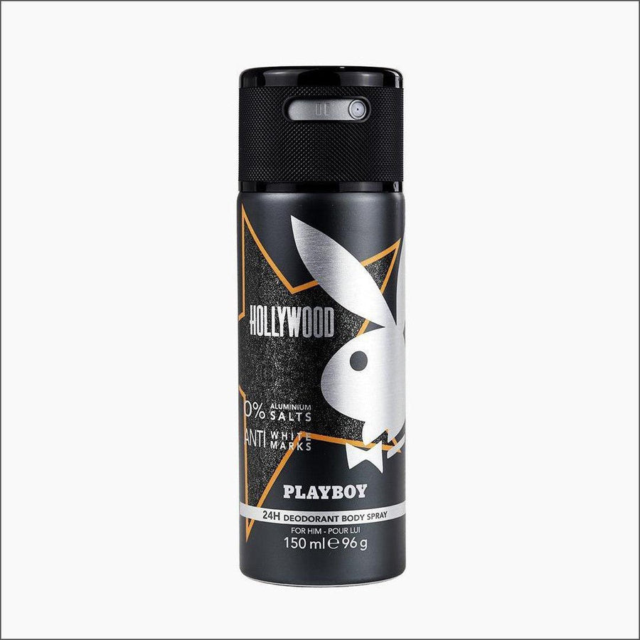 Playboy Hollywood 24Hour Deodorant Body Spray For Him 150ml - Cosmetics Fragrance Direct-5050456522200