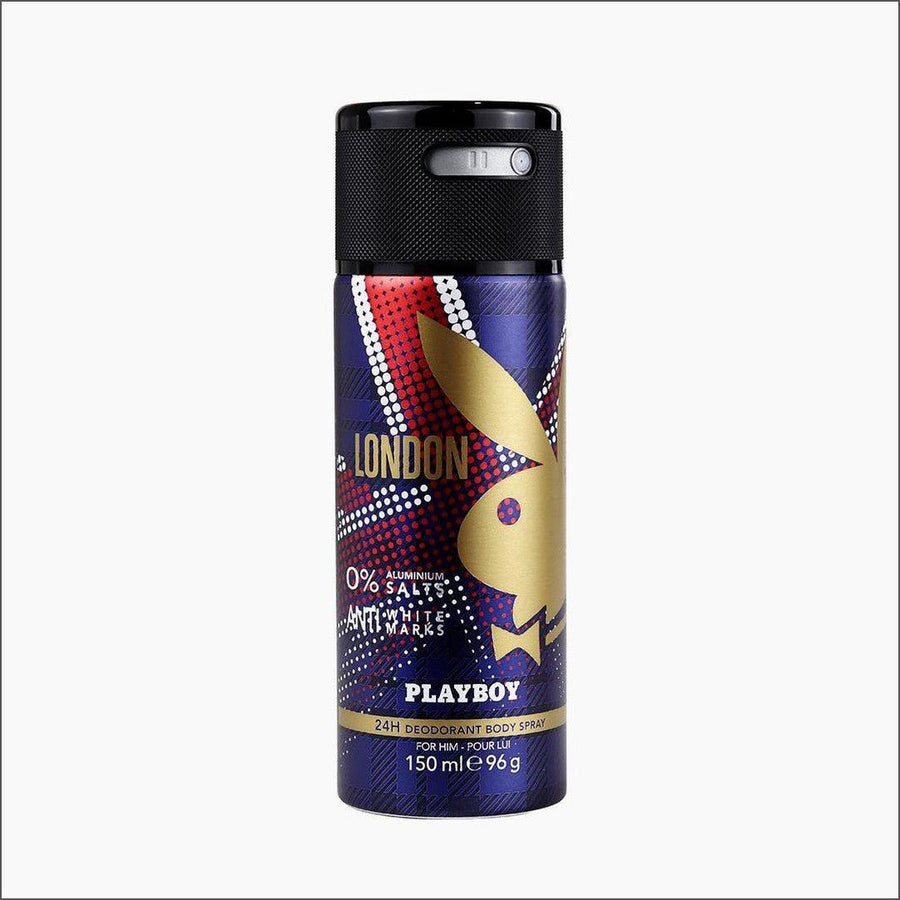 Playboy London 24Hour Deodorant Body Spray For Him 150ml - Cosmetics Fragrance Direct-5050456521043