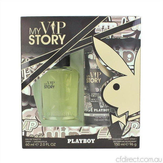 Playboy My VIP Story Eau de Toilette 60ml Gift Set - Cosmetics Fragrance Direct-3614225556951