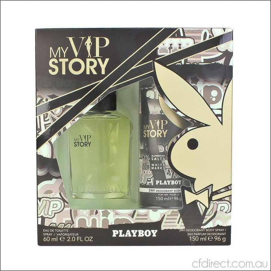 Playboy My VIP Story Eau de Toilette 60ml Gift Set - Cosmetics Fragrance Direct-3614225556951